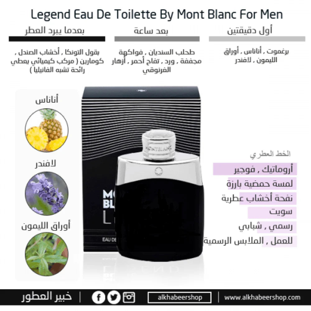 عطر مونت بلانك ليجند الرجالي او دو تواليت 100مل