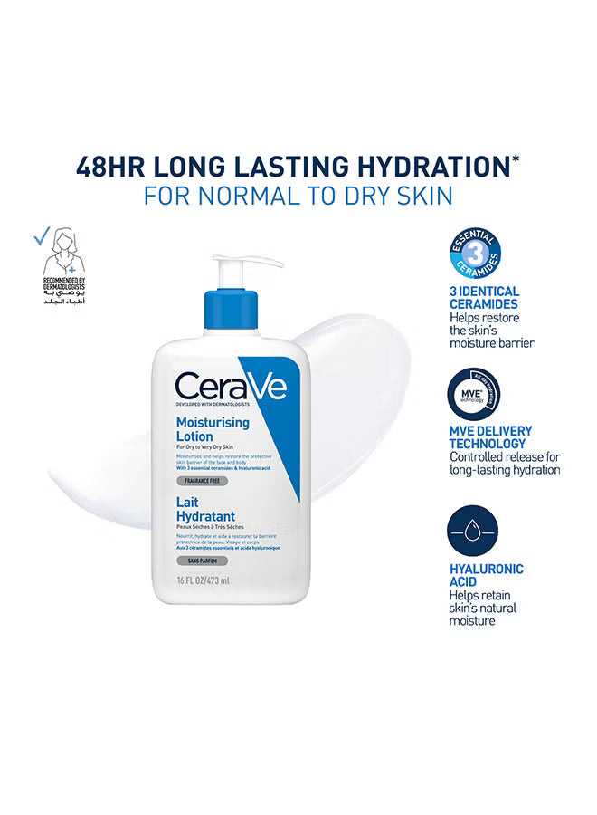 Moisturizing Lotion For Dry To Very Dry Skin With Hyaluronic Acid 473ml