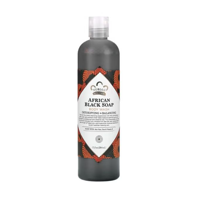 Nubian Heritage African Black Soap Body Wash - 384 ml