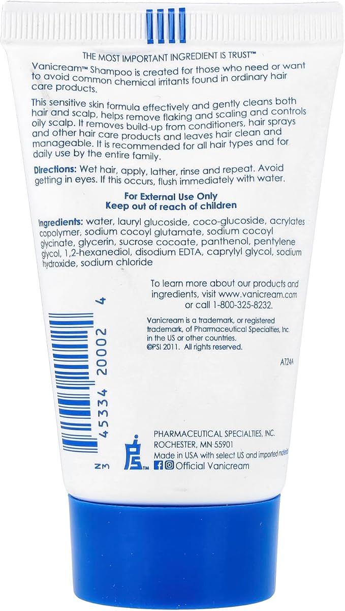 Free & Clear Shampoo, 2 Ounce Travel Size (Pack of 1)