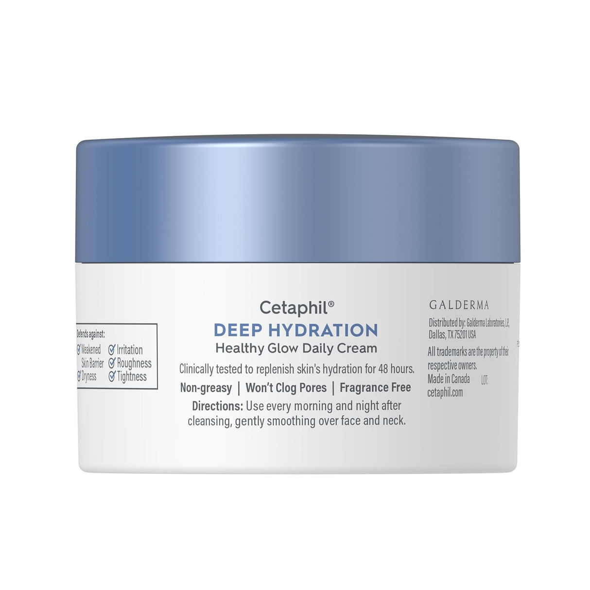 Cetaphil Deep Hydration Healthy Glow Daily Face Cream, 1.7 oz, 48 Hour Dry Skin Face Moisturizer for Sensitive Skin, With Hyaluronic Acid, Vitamin E & Vitamin B5