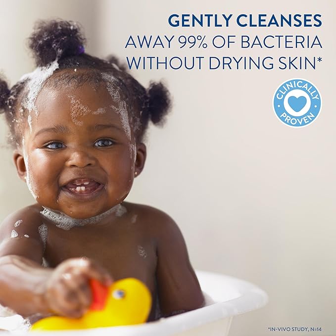 Cetaphil Baby Body Wash, Soothing Wash, Creamy & Gentle for Sensitive Dry Skin, Made with Colloidal Oatmeal and Niacinamide, Fragrance Free, Hypoallergenic, 10oz)