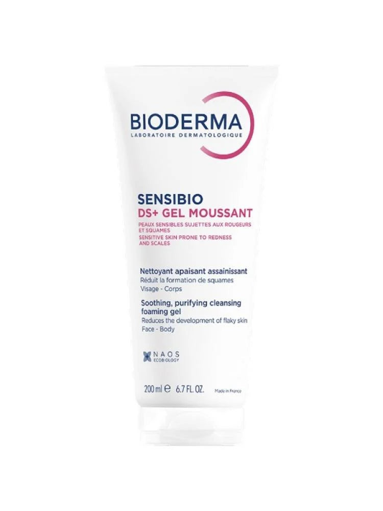 Bioderma Sensibio Foaming Cleansing Gel for Sensitive Skin Prone to Redness and Flaking - 200mlهخن
