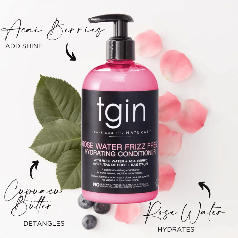 TGIN Rose Water Hydrating Conditioner For Curls & Waves - 384ml