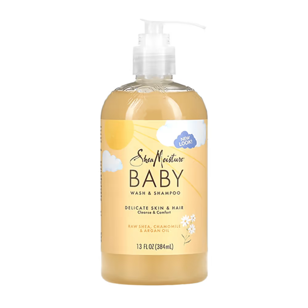 Shea Moisture Baby Wash & Shampoo with Raw Shea & Chamomile & Argan Oil - 384ml