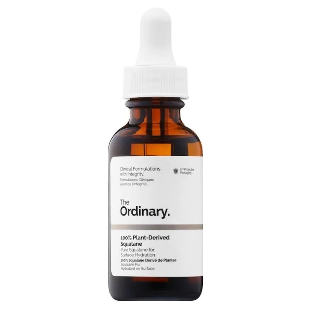 The Ordinary 100% Plant-Derived Squalane, for Skin and Hair, Lightweight Hydration, and Moisture Barrier Support, 1 Fl Oz