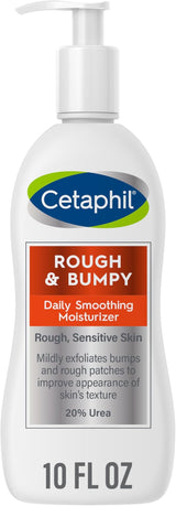 CETAPHIL Daily Smoothing Moisturizer for Rough and Bumpy Skin | 10 fl oz | For Rough, Sensitive Skin | Urea Cream Hydrates and Exfoliates to Smooth Skin | Fragrance Free | Dermatologist Recommended
