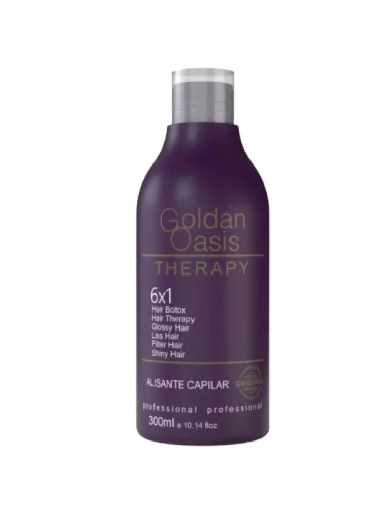 Golden Oasis - بروتين معالج للشعر 6 في 1 للتنعيم والتغذية - 300 مل
