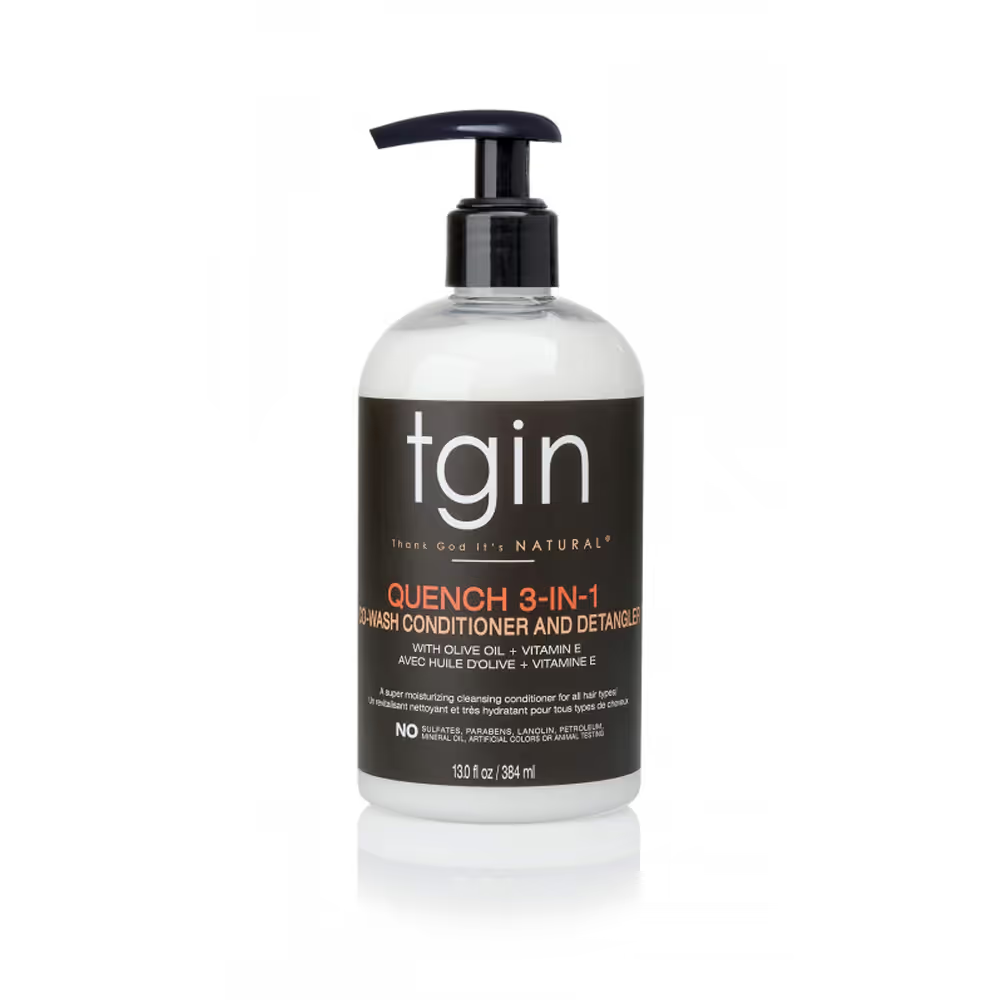 TGIN Quench 3-In-1 Co-Wash Conditioner And Detangler For Dry Curly Hair - 384ml