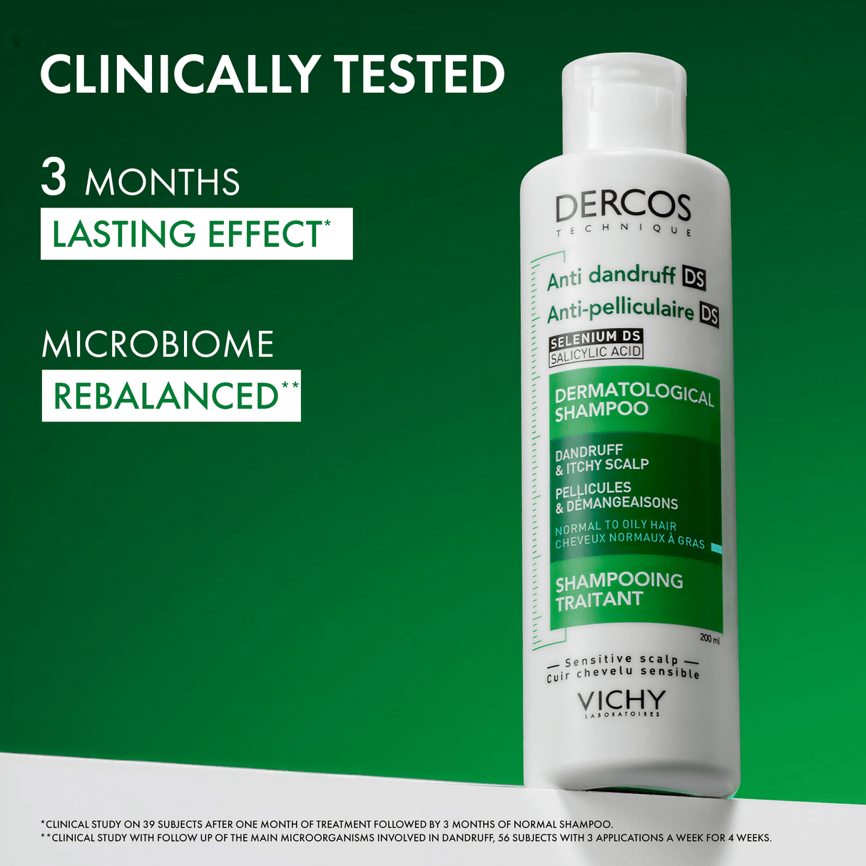 Vichy Dercos Anti-Dandruff Shampoo for Normal to Oily hair - 200ml