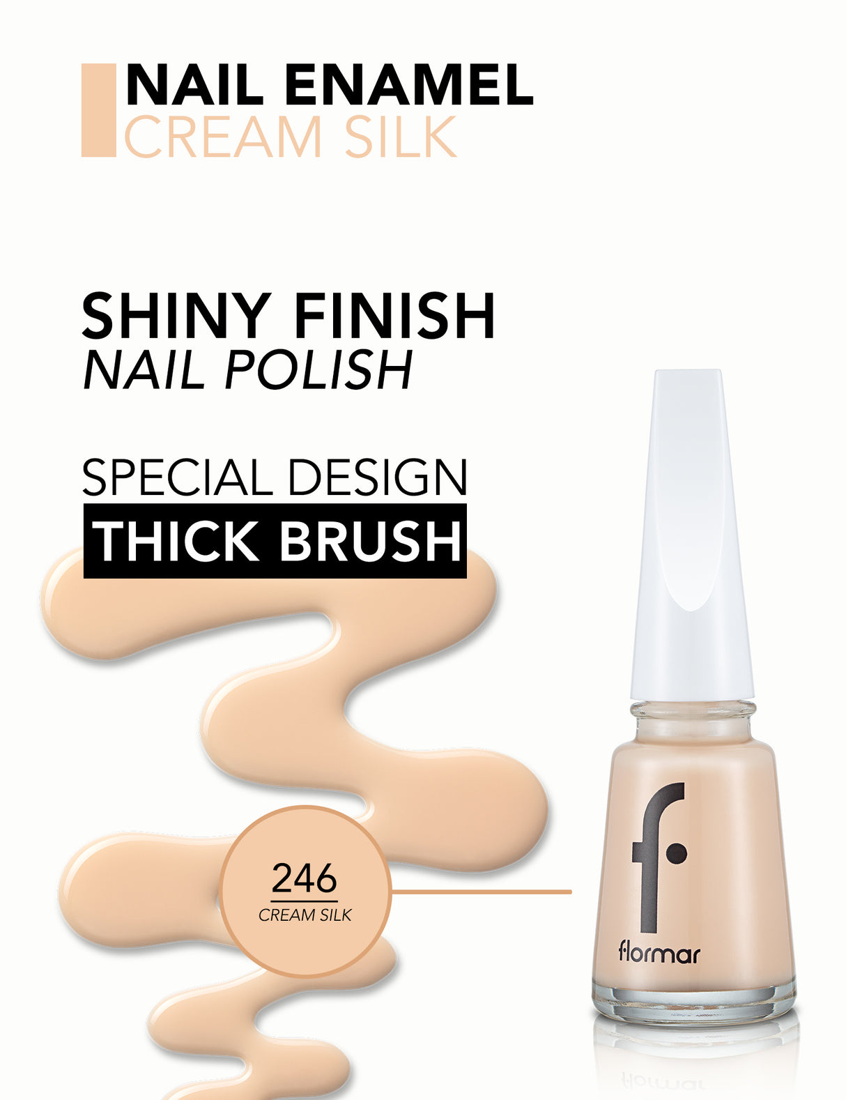 Flormar Nail Polish No. 246 Cream Silk