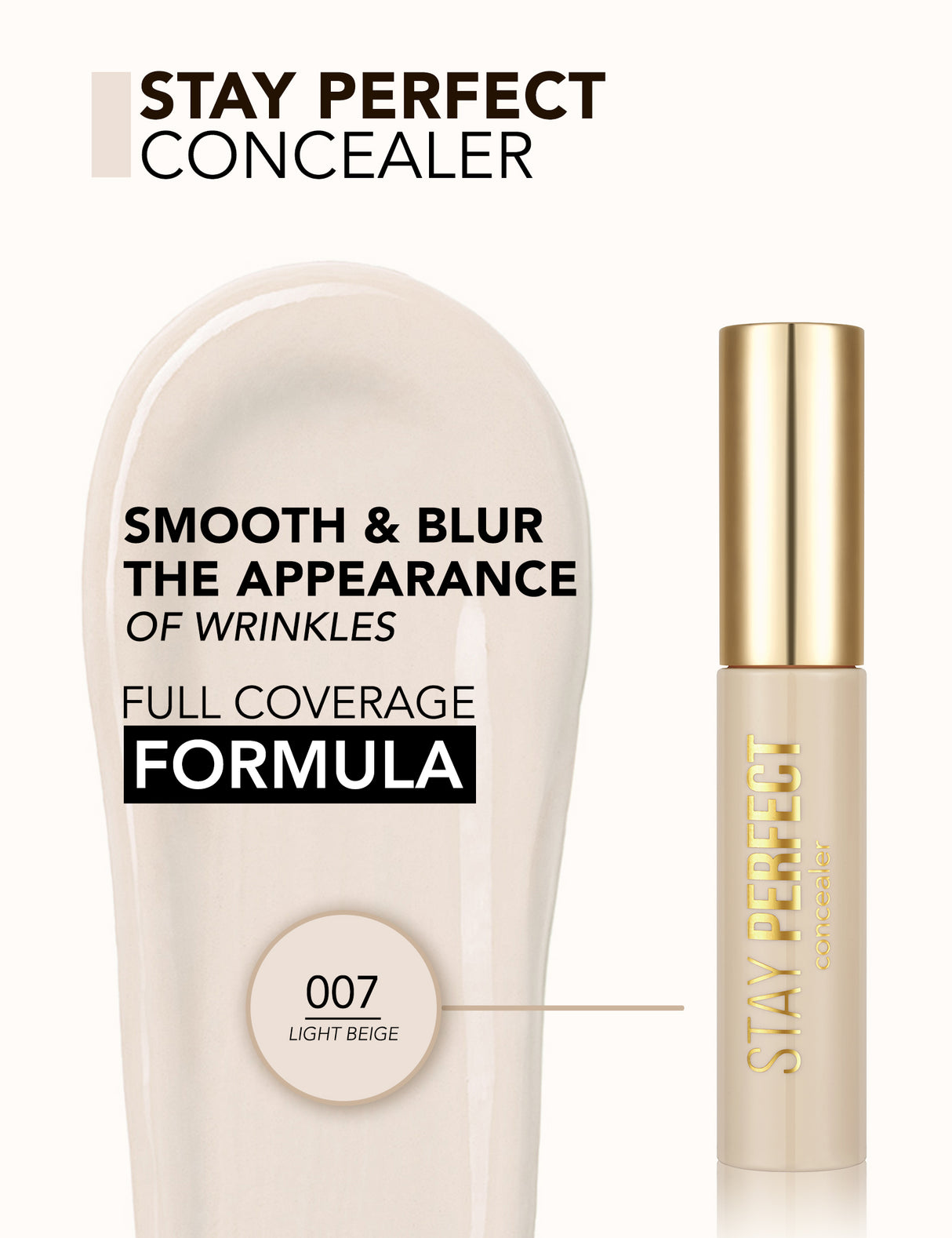 Flormar Perfect Coverage Liquid Concealer 007 Light Beige