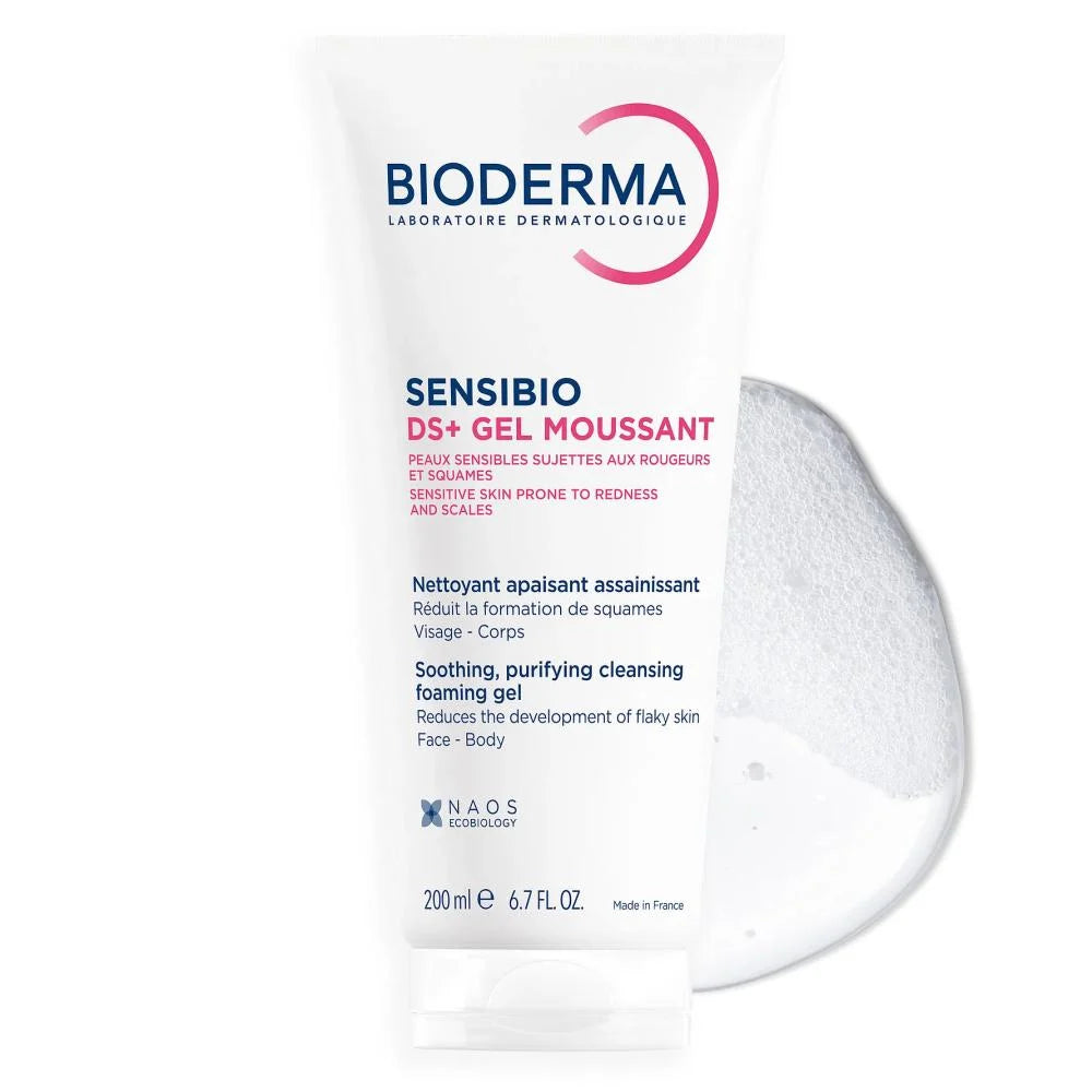 Bioderma Sensibio Foaming Cleansing Gel for Sensitive Skin Prone to Redness and Flaking - 200mlهخن