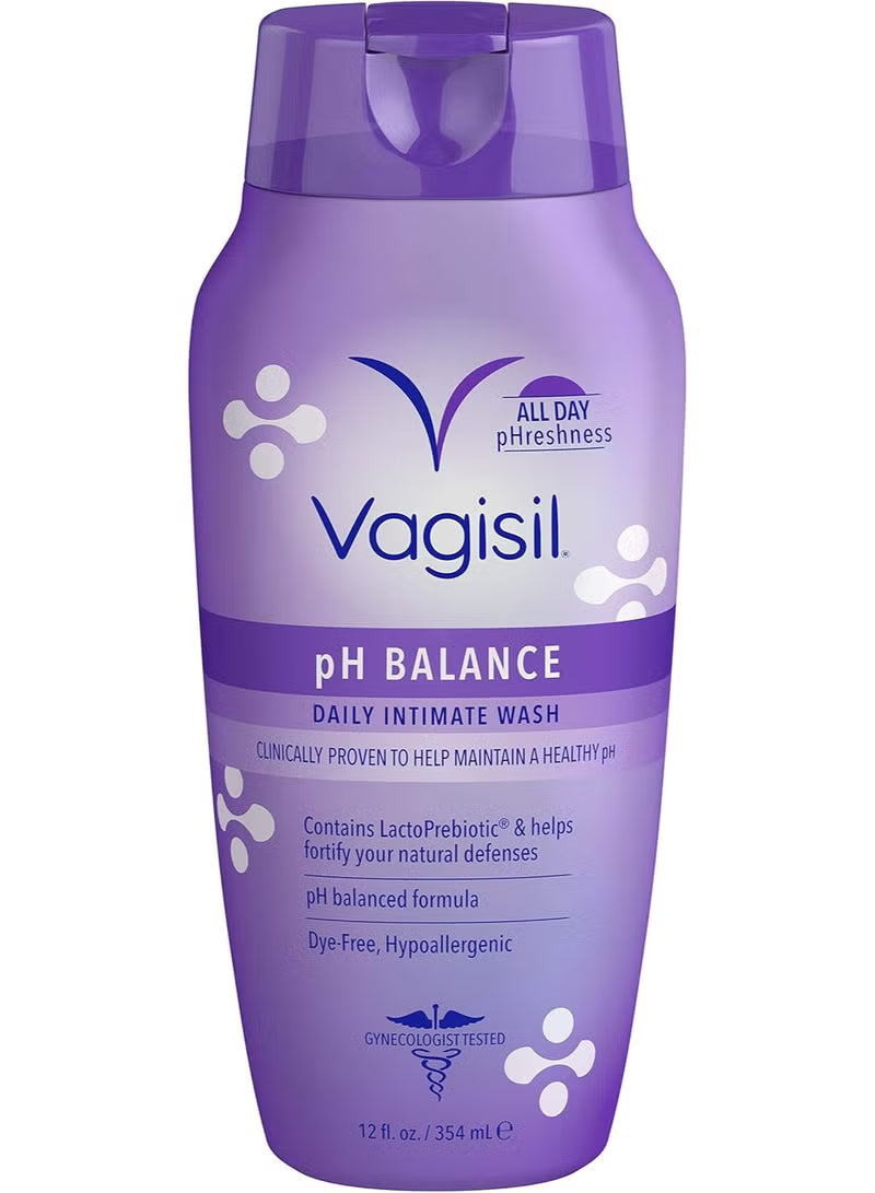 Vagisil pH Balanced Daily Intimate Feminine Wash for Women, Gynecologist Tested, Hypoallergenic, 12 Ounce