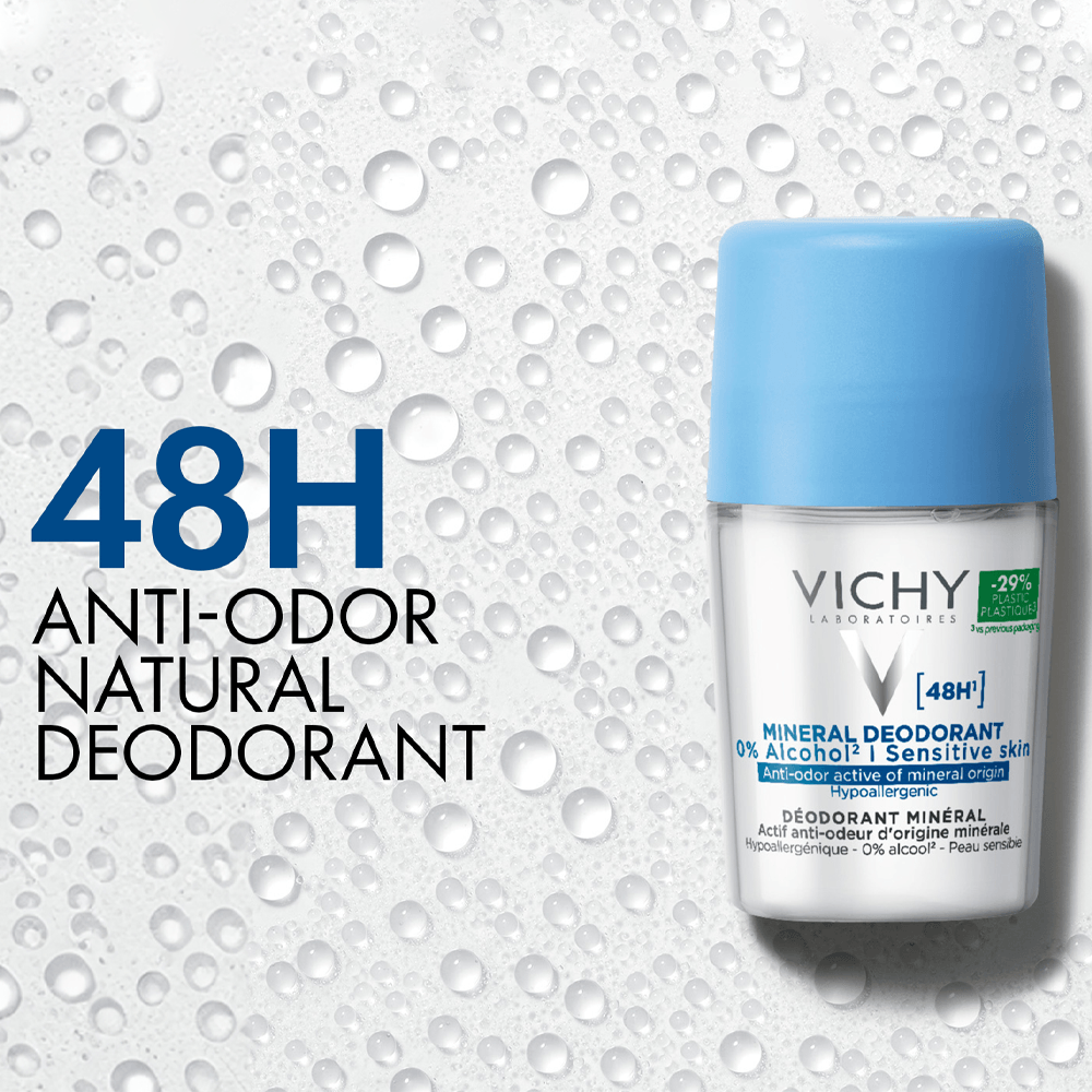 Vichy Mineral 48Hr Deodorant Roll on - 50ml
