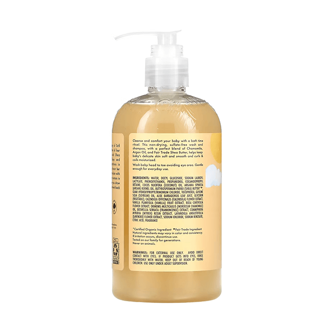 Shea Moisture Baby Wash & Shampoo with Raw Shea & Chamomile & Argan Oil - 384ml