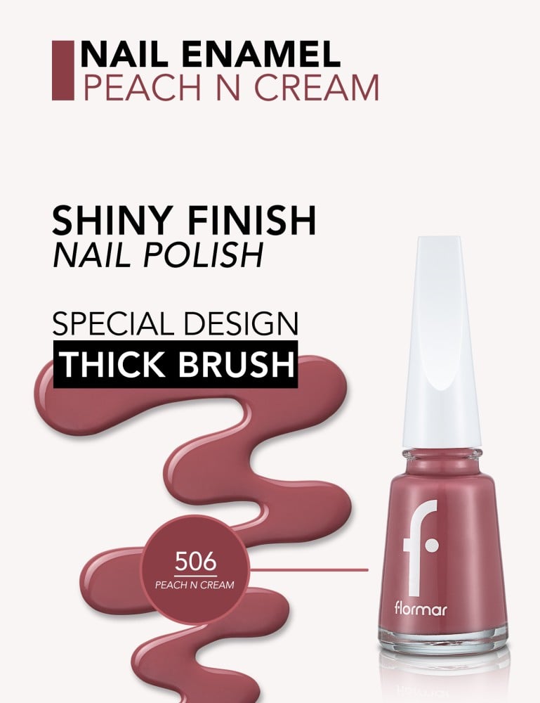 Flormar Nail Polish - 11ml | 506 Peach N Cream